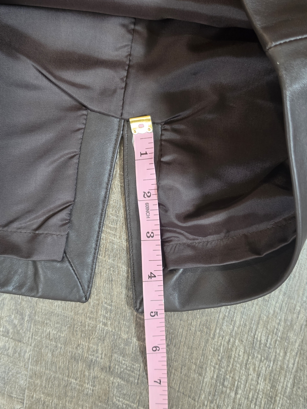 Vintage Lord & Taylor Nappa Leather Pencil Skirt Womens 2P Dark Brown Timeless - Picture 15 of 16